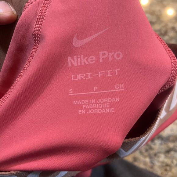 NIKE Women Small 3" Pro Short Pink White Tan Workout Training Gym Dri Fit - Picture 6 of 6